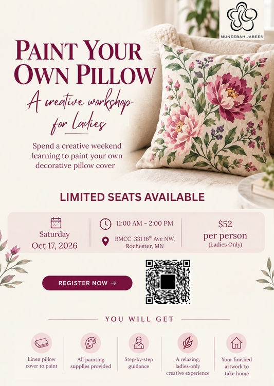 Paint Your Own Pillow — Ladies' Hand-Painted Pillow Cover Workshop